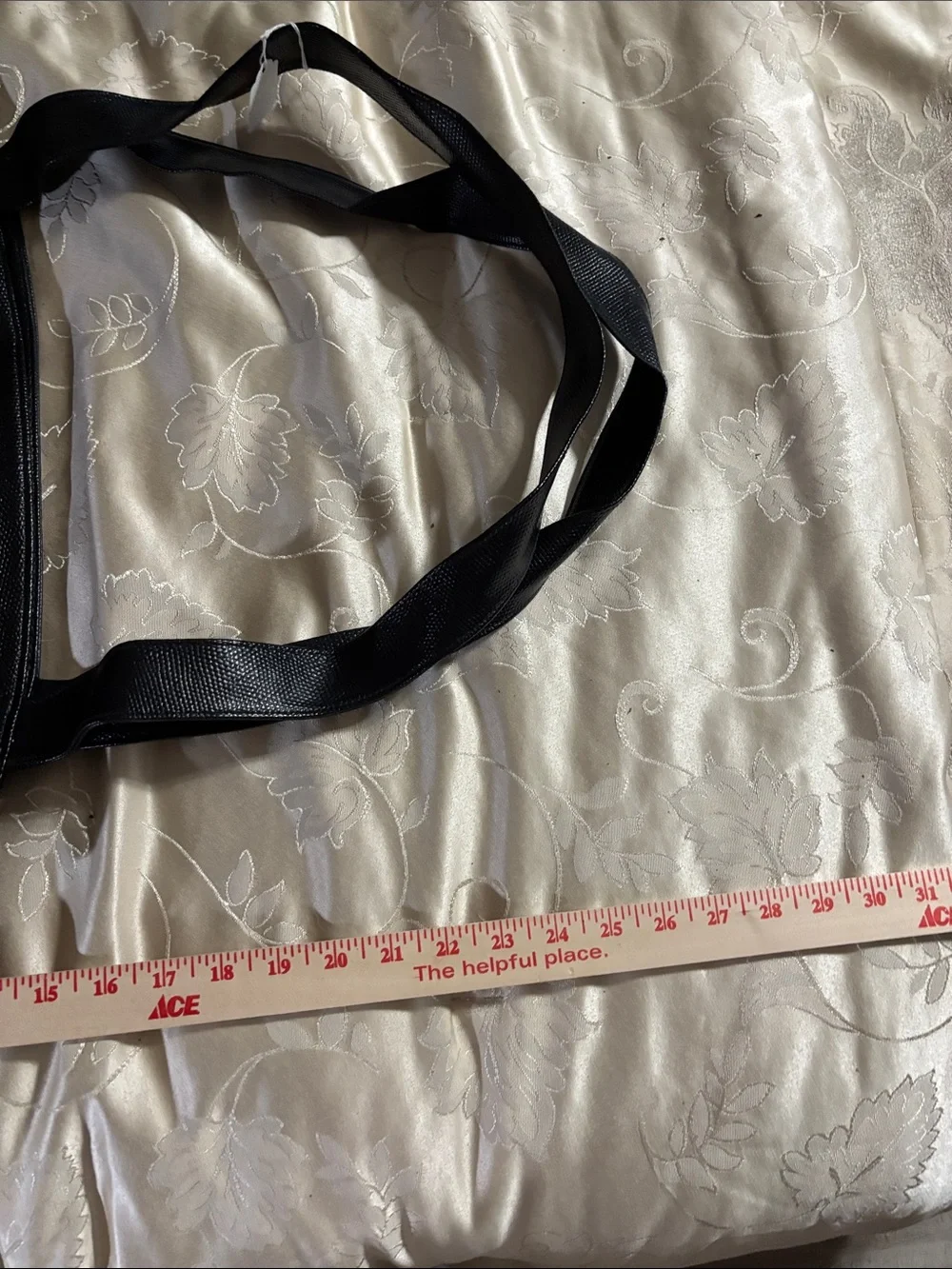 Lancome Black Textured Tote with Gold Logo Plaque